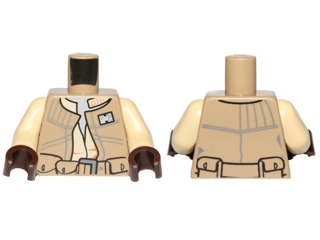 973pb2204c01 - Torso SW Rebel Vest over Tan Shirt and Belt with Pockets Pattern / Tan Arms / Dark Brown Hands