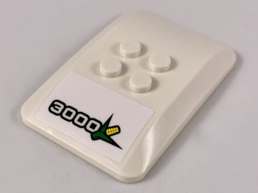98281pb012 - Wedge 6 x 4 x 2/3 Quad Curved with '3000' and Ear of Corn Pattern (Sticker) - Set 60223