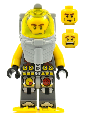 atl016 - Atlantis Diver 1 - Axel - With Yellow Flippers and Trans-Yellow Visor