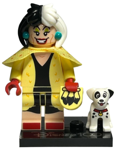 coldis100-13 - Cruella de Vil & Dalmatian Puppy, Disney 100 (Complete Set with Stand and Accessories)