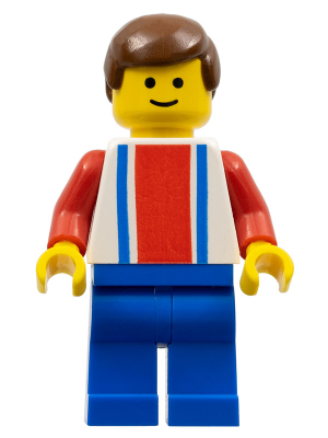 soc035 - Soccer Player - Red, White, and Blue Team with Number 10 on Back