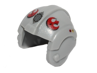 x164pb09 - Minifigure, Headgear Helmet SW Rebel Pilot with Red Rebel Alliance Symbol Pattern