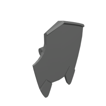 10049 - Minifigure, Shield Broad Spiked Bottom and Cutout Corner (Uruk-hai Shield)