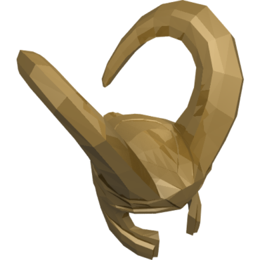 10909 - Minifigure, Headgear Helmet with Large Curved Flexible Horns (Loki)