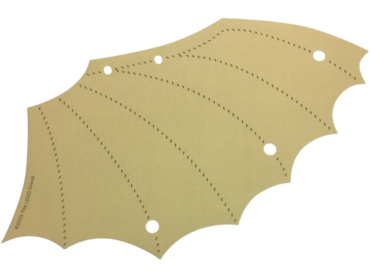 110629 - Cloth Wing 19 x 14 1/2 Right with Dark Tan Stitching Pattern