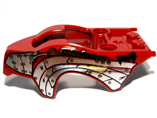 11111pb01 - Flywheel Fairing Bird Raptor Shape with Silver Armor Plating Pattern