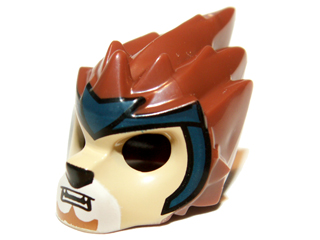 11129pb01 - Minifigure, Headgear Mask Lion with Tan Face and Dark Blue Headpiece Pattern