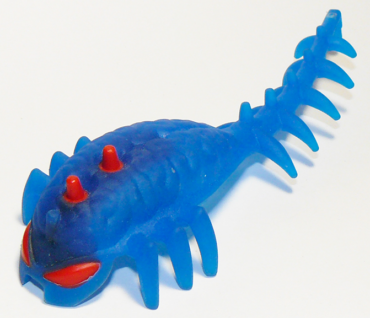 11164pb01 - Hero Factory Brain with Molded Hard Plastic Red Eyes and Spikes Pattern - Flexible Rubber