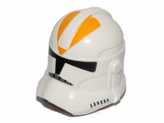11217pb03 - Minifigure, Headgear Helmet SW Clone Trooper (Phase 2) with Black Visor and Bright Light Orange 212th Attack Battalion Markings Pattern