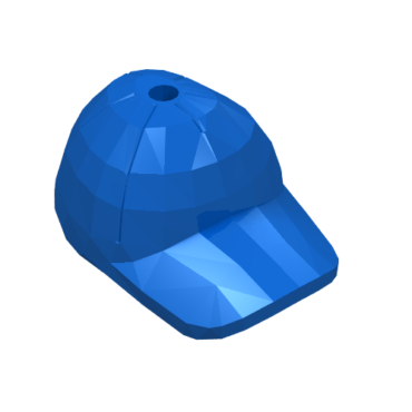 11303 - Minifigure, Headgear Cap - Short Curved Bill with Seams and Hole on Top