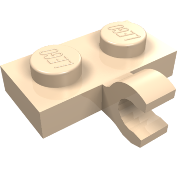 11476 - Plate, Modified 1 x 2 with Clip on Side (Horizontal Grip)