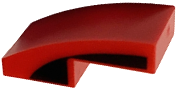11477pb197 - Slope, Curved 2 x 1 x 2/3 with Black Curved Stripe Pattern on Both Sides