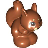 11568pb05 - Squirrel, Friends / Elves with Black, Reddish Brown and White Eyes and Winky Face, Freckles, Nose and Mouth Pattern