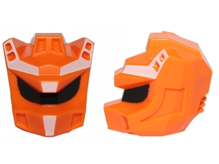 11589pb01 - Minifigure, Head, Modified Galaxy Squad Robot with Black Visor and White Forehead Pattern