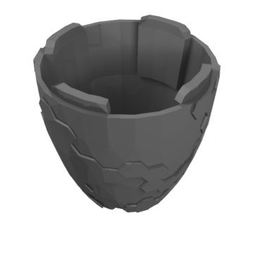 11598 - Container, Faceted 4 x 4 x 3, Alien Pod Section