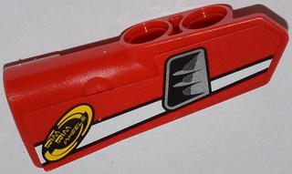 11946pb004 - Technic, Panel Fairing #21 Very Small Smooth, Side B with White Line, Air Intake and 'RIM RIM WHEELS' Pattern (Sticker) - Set 42011