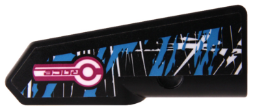 11946pb037 - Technic, Panel Fairing #21 Very Small Smooth, Side B with 'RACE', Blue and White Splotches Pattern (Sticker) - Set 42095