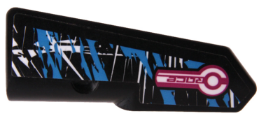 11947pb037 - Technic, Panel Fairing #22 Very Small Smooth, Side A with 'RACE', Blue and White Splotches Pattern (Sticker) - Set 42095
