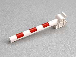 13359pb01 - Duplo, Train Crossing Gate Crossbar with Red Stripes Pattern