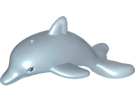 13392pb03 - Dolphin, Friends / Elves, Jumping with Bottom Axle Holder with Medium Azure Eyes Pattern