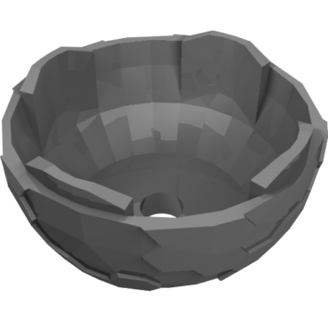 13754 - Container, Faceted 4 x 4 x 1 2/3, Alien Pod Section