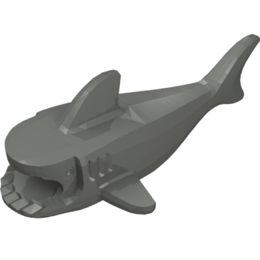 14518 - Shark Body with Debossed Gills