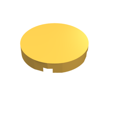 14769 - Tile, Round 2 x 2 with Bottom Stud Holder