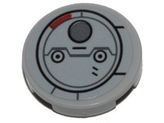 14769pb197 - Tile, Round 2 x 2 with Bottom Stud Holder with SW Resistance Transport Pod Hatch Pattern (Sticker) - Set 75176