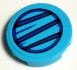 14769pb362 - Tile, Round 2 x 2 with Bottom Stud Holder with Air Vent Pattern (Sticker) - Set 75824