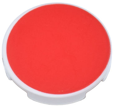 14769pb655 - Tile, Round 2 x 2 with Bottom Stud Holder with Red Circle Pattern