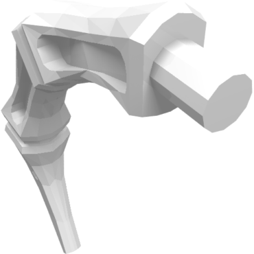 15064 - Appendage Bony Small with Bar End (Leg / Rib / Tail)