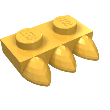 15208 - Plate, Modified 1 x 2 with 3 Teeth
