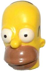 15527pb02 - Minifigure, Head, Modified Simpsons Homer Simpson - Eyes Wide Pattern