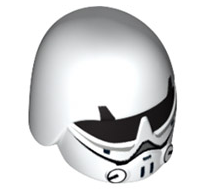 17576pb01 - Minifigure, Headgear Helmet SW Imperial Cadet with Black Goggles Pattern