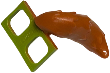 18277pb04 - Minifigure Costume Tail Fluffy with Lime Hips Attachment Pattern