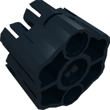 18588 - Projectile Launcher Part, Rapid Shooter Six Barrel - Angled Barrels