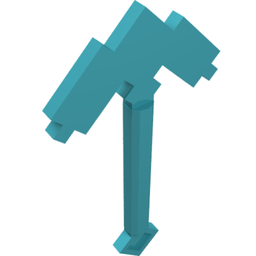 18789 - Minifigure, Utensil Pickaxe Pixelated (Minecraft)