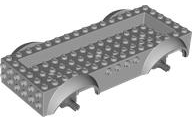 18923c01 - Vehicle, Base 8 x 16 x 2 1/2 with Mudguards Raised, 4 x 14 Recessed Center with 3 Holes, and Dark Bluish Gray Wheels Holders