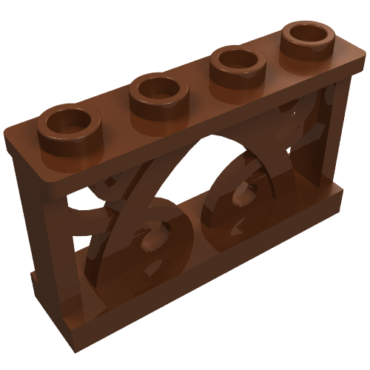 19121 - Fence 1 x 4 x 2 Ornamental with 4 Studs