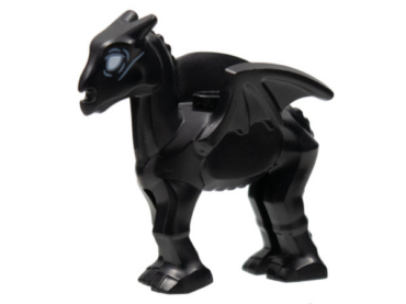 1935pb01 - Horse, Skeletal Baby with White Eyes Pattern (HP Thestral)