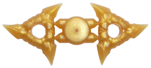 19807 - Minifigure, Weapon Throwing Star (Shuriken) with Textured Grips, 2 on Sprue