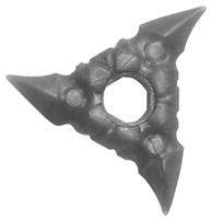 19807a - Minifigure, Weapon Throwing Star (Shuriken) with Textured Grips