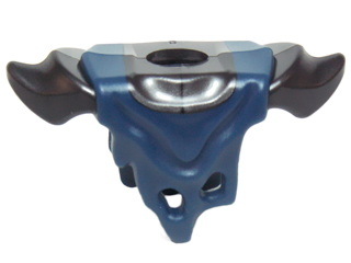 20566pb02 - Minifigure Armor Shoulder Pads with Dark Blue Tattered Robe Pattern