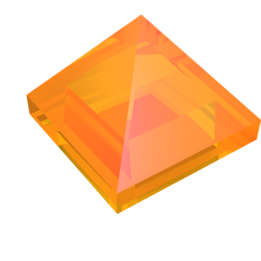 22388 - Slope 45 1 x 1 x 2/3 Quadruple Convex Pyramid