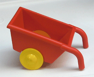 2292c01 - Duplo Wheelbarrow with Thin Yellow Wheels