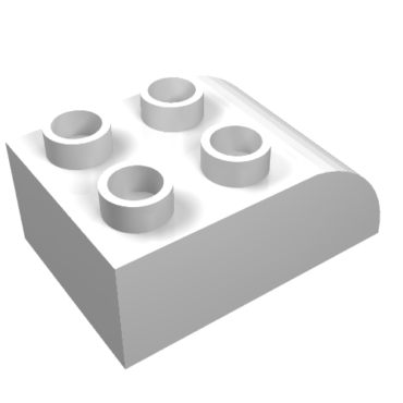 2302 - Duplo, Brick 2 x 3 Slope Curved