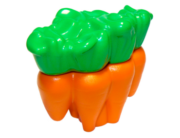 23230pb02 - Duplo Carrots with Bright Green Leaves Pattern