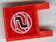 2335pb049 - Flag 2 x 2 Square with Black Number 2 and White Wire Frame Basketball on Red Background Pattern (Sticker) - Sets 3432 / 3433