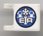 2335pb054 - Flag 2 x 2 Square with Snowflake and 'EIR' Pattern on Both Sides (Stickers) - Set 8124