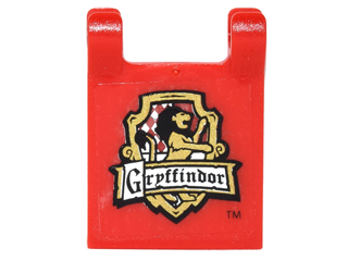 2335pb062 - Flag 2 x 2 Square with 'Gryffindor' and Lion in Shield Pattern (Sticker) - Set 4842